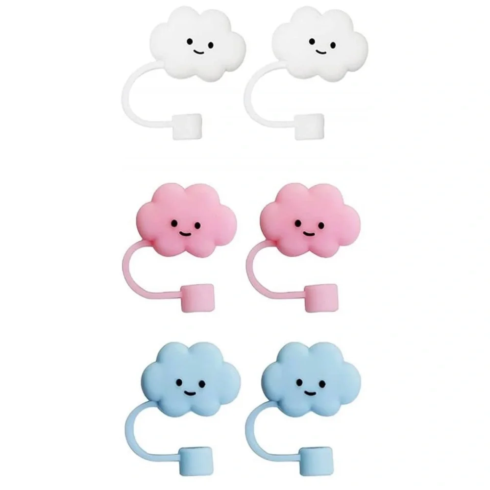 Cute Cloud Straw Tip Covers - 10MM - NWT